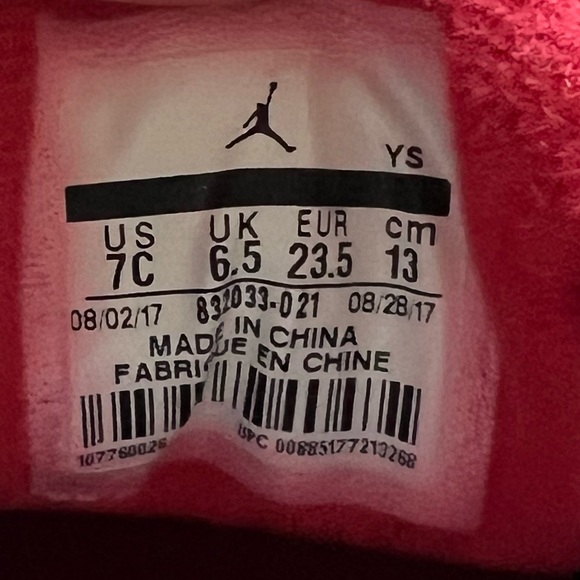 Brand New Baby Jordan 3 Retro BT size 7C Rare Find Black Fire Red Cement Grey - Picture 7 of 8